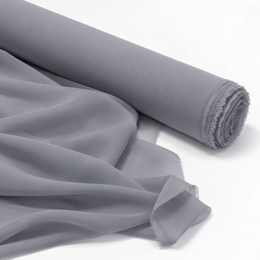 Chiffon wholesale fabric in Gray 8005 - fabric roll