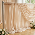 Chiffon Drapery Panel in Beige 9940 - drapery view 8