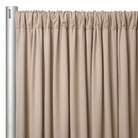 Interlock (Stretch) Drapery Panel in Mocha/L 1385 - hanging drapery