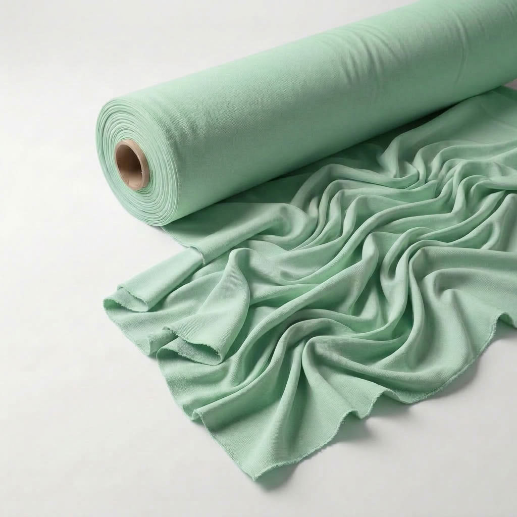 Interlock (Stretch) Wholesale Fabric in Mint 1765 - fabric roll