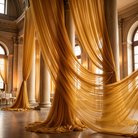Chiffon Drapery Panel in Gold 1188 - drapery view 1