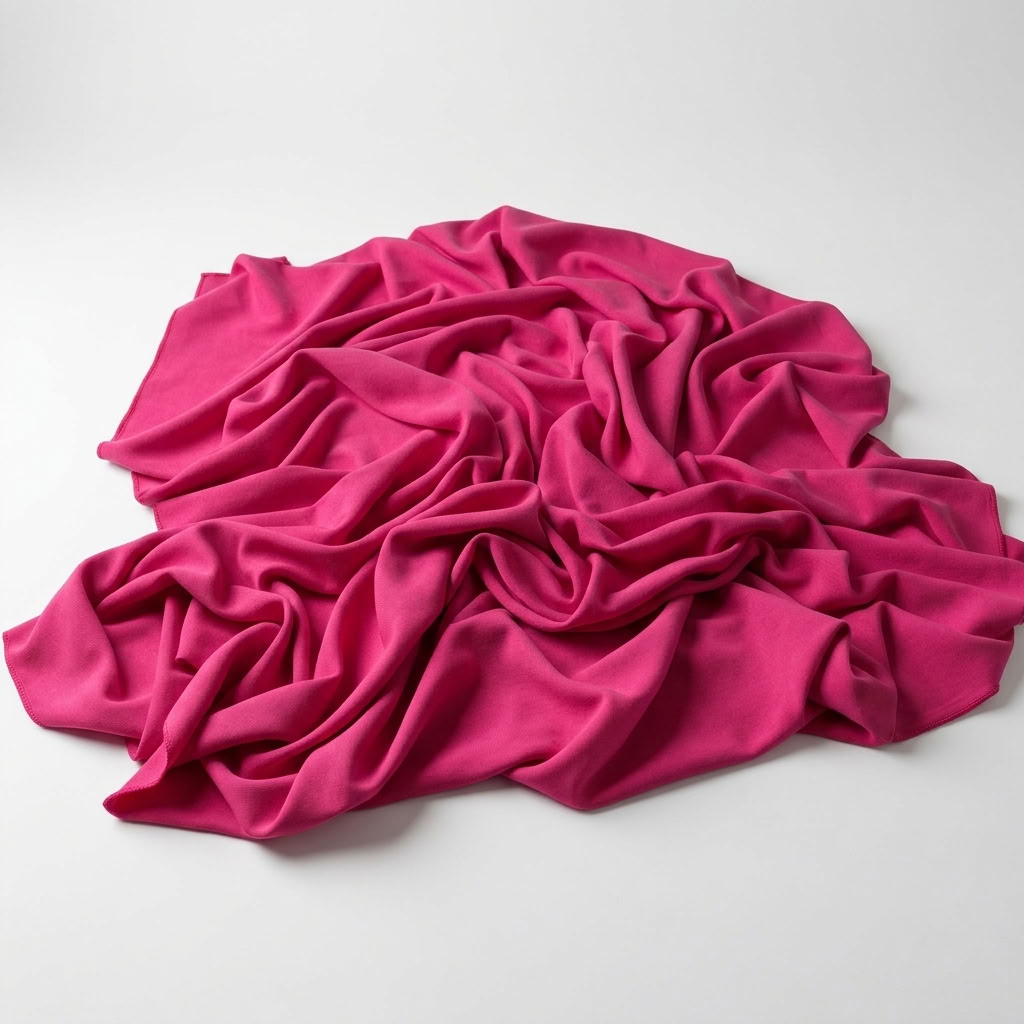 Interlock (Stretch) Wholesale Fabric in Fuchsia 1219 - piled fabric view