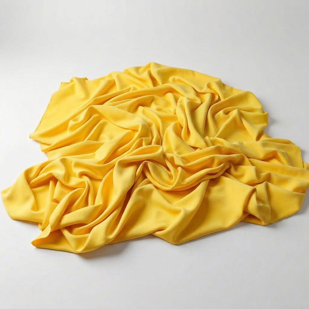 Interlock (Stretch) Wholesale Fabric in Yellow/B 4137 - piled fabric view