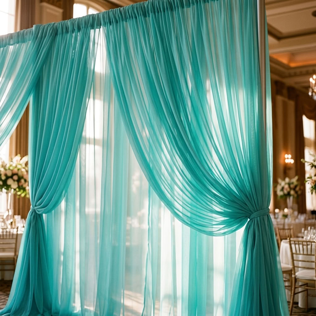 Chiffon Drapery Panel in Tiffany 2001 - drapery view 1