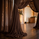 Chiffon Drapery Panel in Brown 1266 - drapery view 1