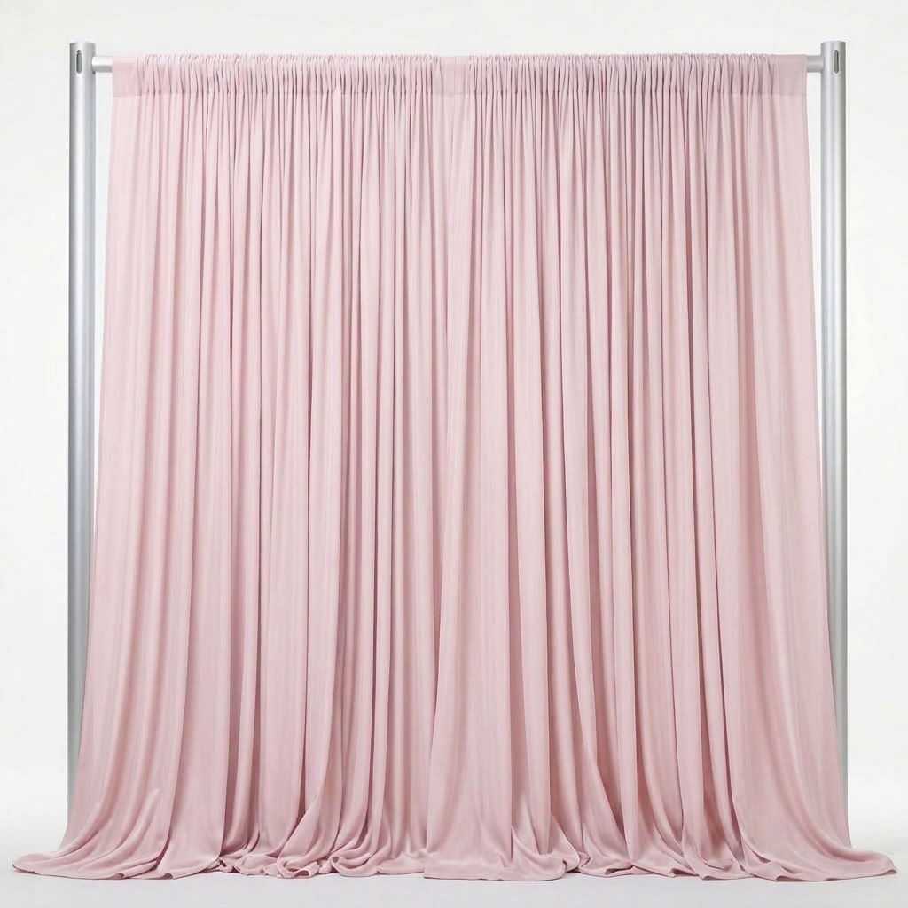 Interlock (Stretch) Drapery Panel in Pink 1156 - fabric view 1