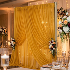 Chiffon Drapery Panel in Gold 1189 - drapery view 4