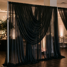 Chiffon Drapery Panel in Black 1115 - drapery view 8