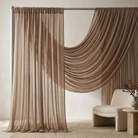 Chiffon Drapery Panel in Beige 9016 - drapery view 5