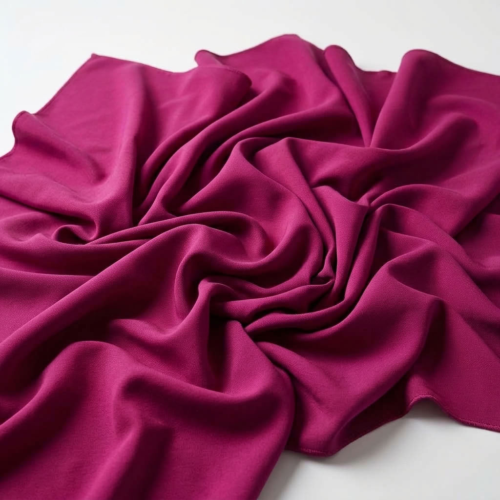 Interlock (Stretch) Drapery Panel in Magenta 1825 - fabric detail 1