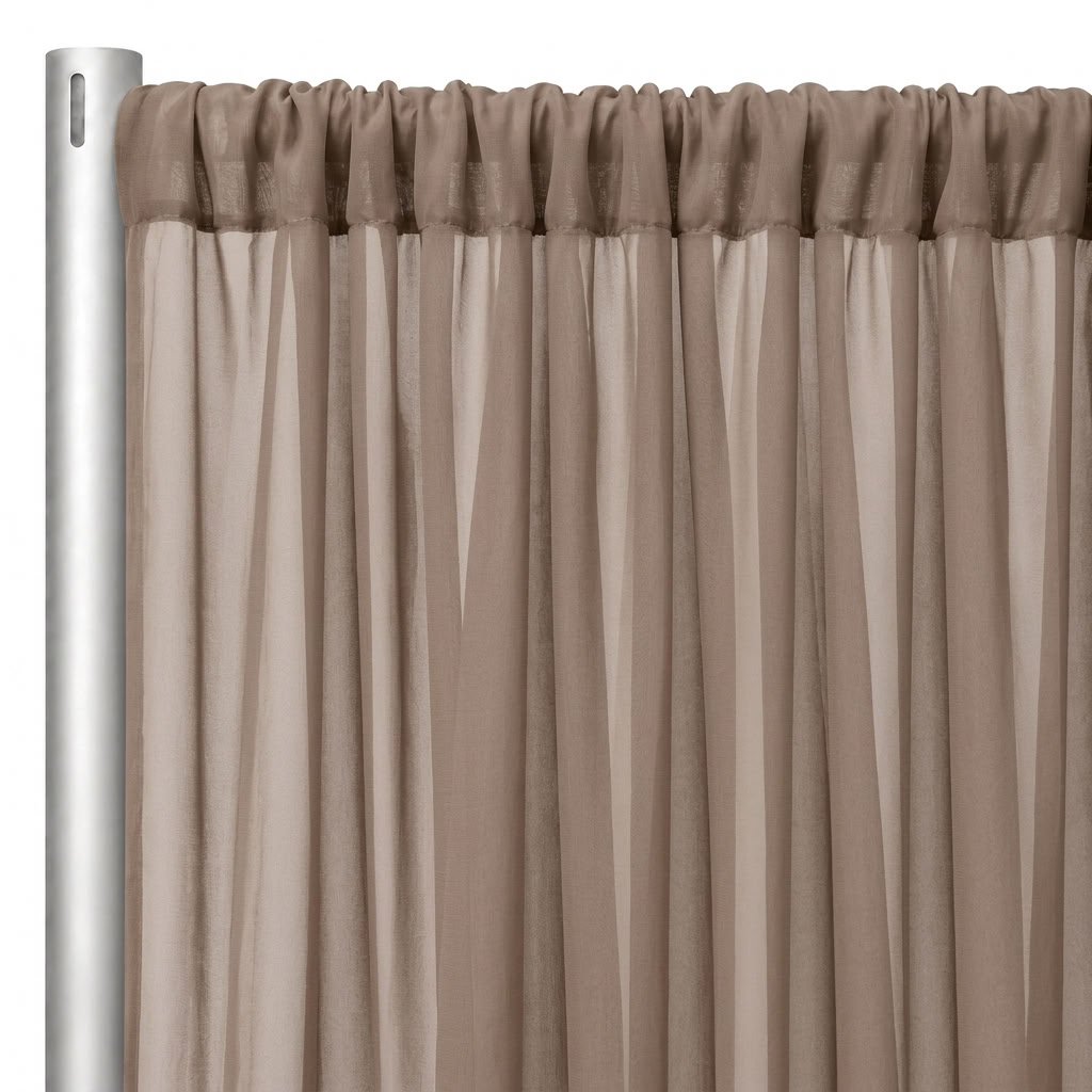 Chiffon Drapery Panel in Beige 9016 - hanging panel