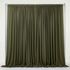 Interlock (Stretch) Drapery Panel in Army Green 2811 - fabric view 2