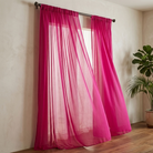Chiffon Drapery Panel in Fuchsia 1229 - drapery view 5