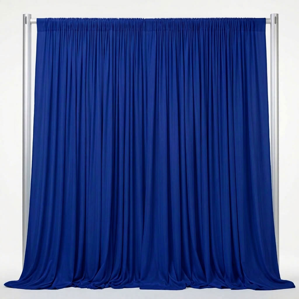 Interlock (Stretch) Drapery Panel in Royal/BRT 1348 - fabric view 1