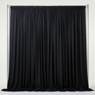 Interlock (Stretch) Drapery Panel in Black - fabric view 1