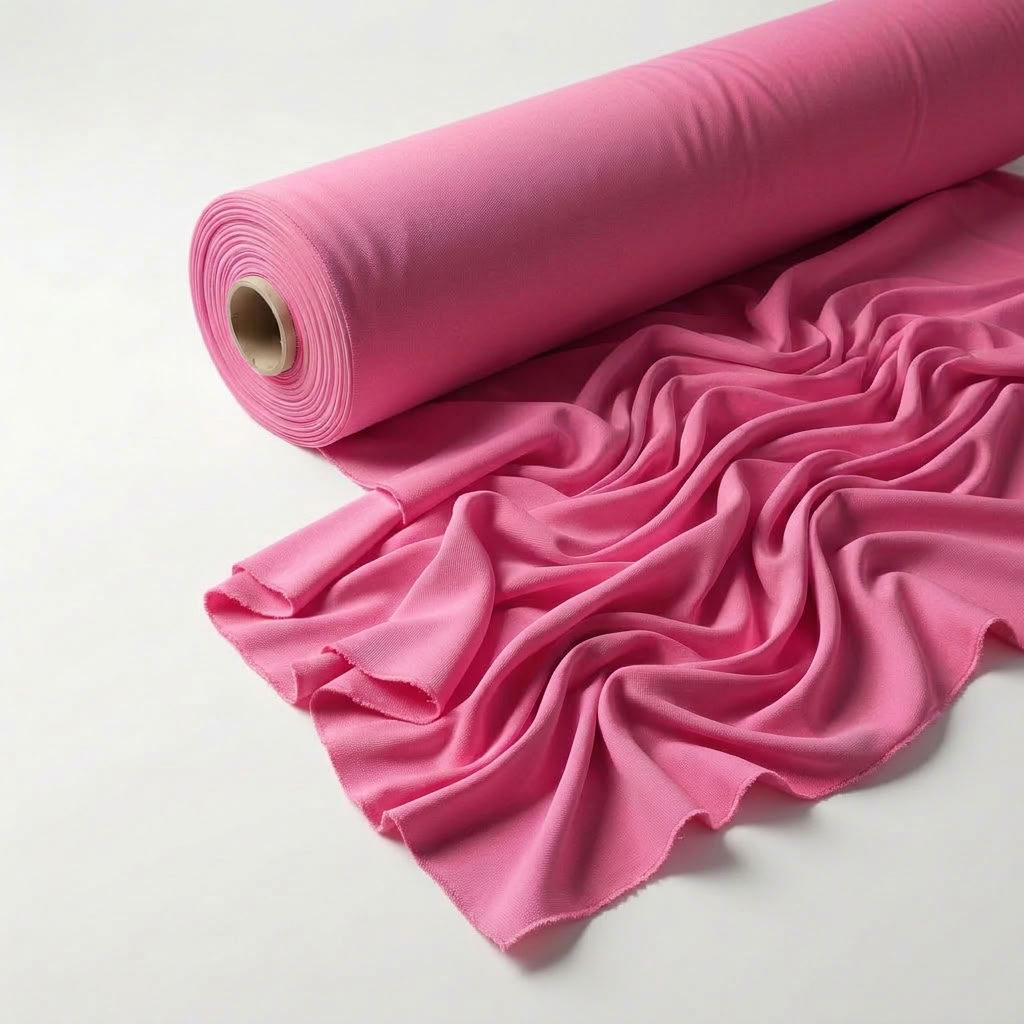 Interlock (Stretch) Wholesale Fabric in Hot Pink 8198 - fabric roll