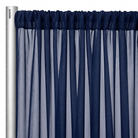 Chiffon Drapery Panel in Navy 1245 - hanging panel