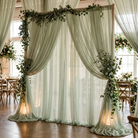 Chiffon Drapery Panel in Sage 1152 - drapery view 7