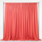Interlock (Stretch) Drapery Panel in Coral/Kiss 1216 - fabric view 1