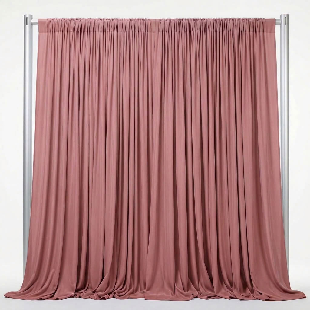 Interlock (Stretch) Drapery Panel in Rose/Dust 7662 - fabric view 1