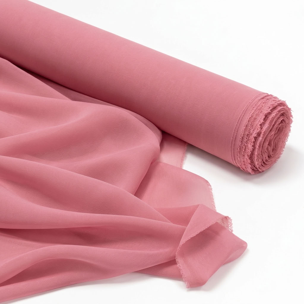 Chiffon wholesale fabric in Pink/Rose 1939 - fabric roll