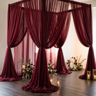 Chiffon Drapery Panel in Burgundy 1232 - drapery view 6