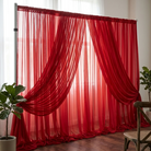 Chiffon Drapery Panel in Red 1192 - drapery view 7