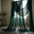 Chiffon Drapery Panel in H/Green 1235 - drapery view 4