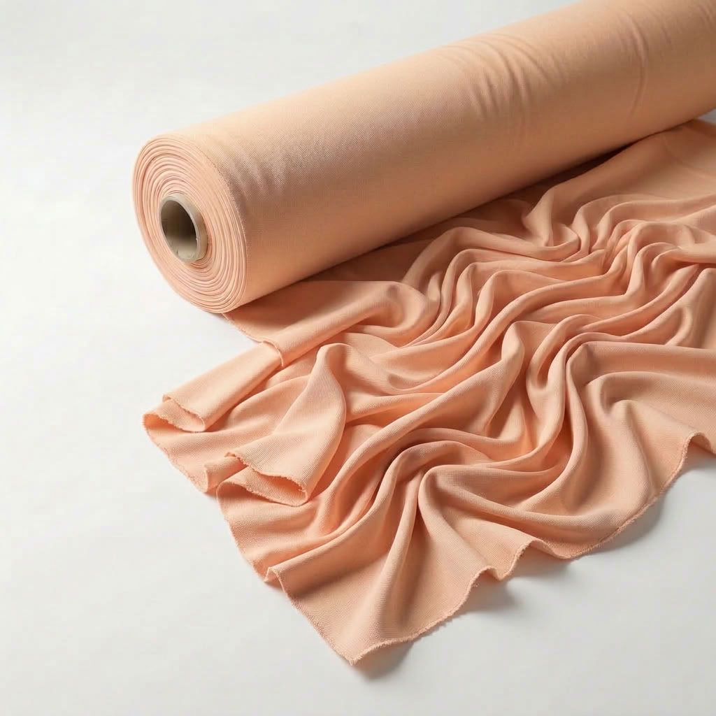 Interlock (Stretch) Wholesale Fabric in Peach 1176 - fabric roll