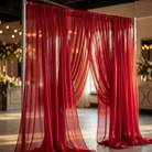 Chiffon Drapery Panel in Red 1192 - drapery view 3