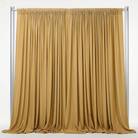 Interlock (Stretch) Drapery Panel in Gold 1424 - fabric view 1