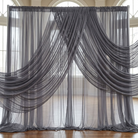 Chiffon Drapery Panel in Gray 8005 - drapery view 5