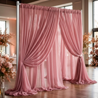 Chiffon Drapery Panel in Rose 1006 - drapery view 2