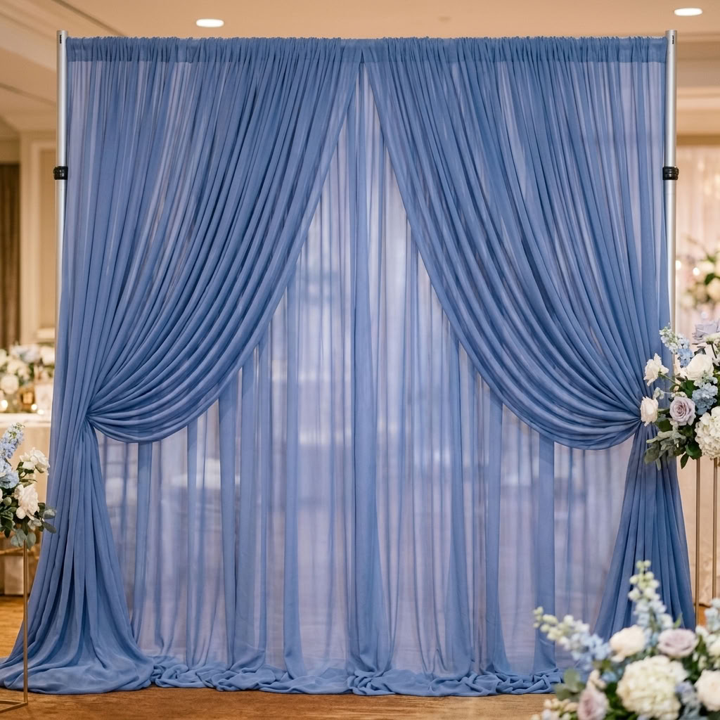 Chiffon Drapery Panel in Perry 1500 - drapery view 2