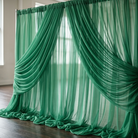Chiffon Drapery Panel in Emerald 5641 - drapery view 4