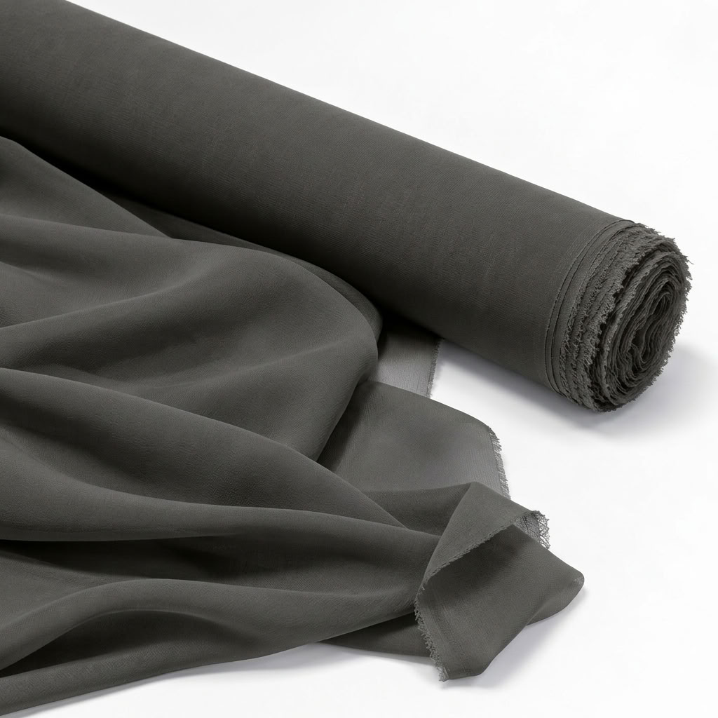 Chiffon Drapery Panel in Gray 1665 - fabric roll