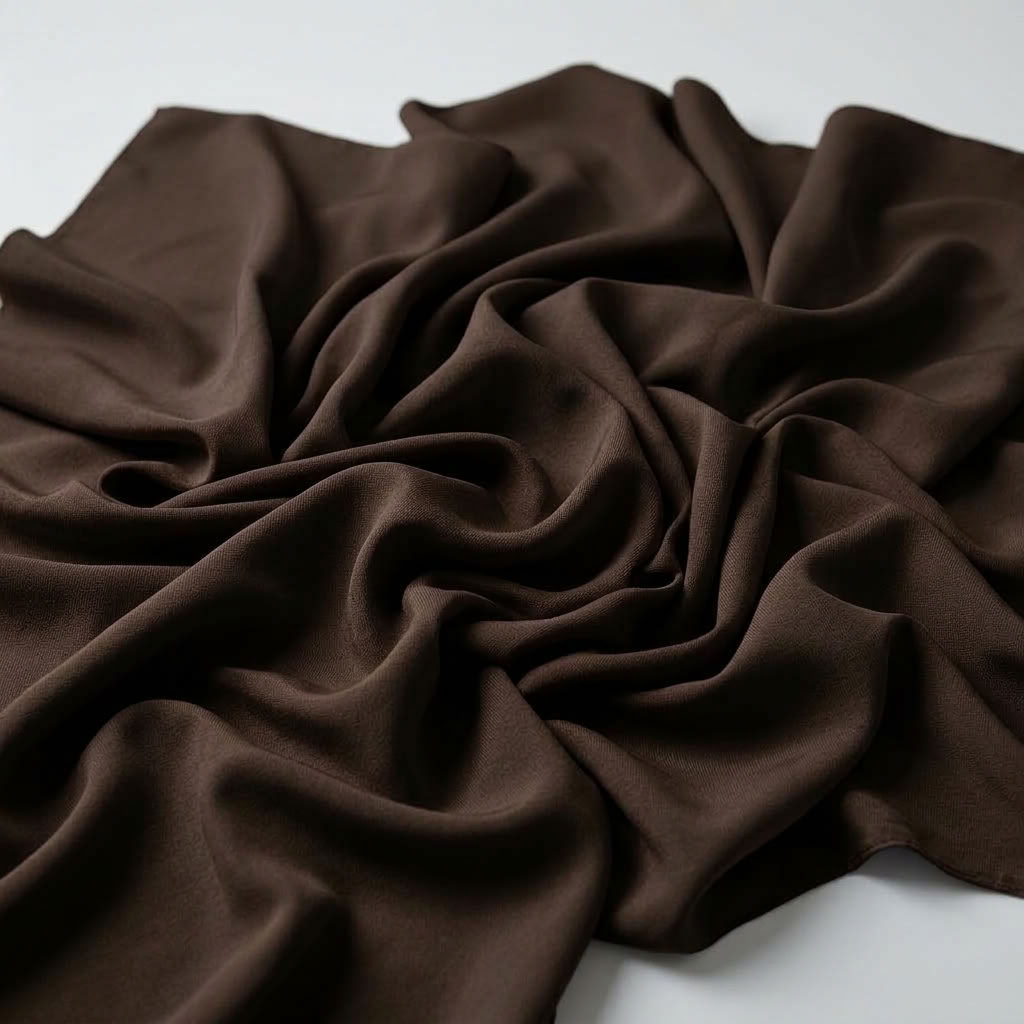 Interlock (Stretch) Wholesale Fabric in Brown/D 1268 - loose-fold fabric view
