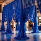 Chiffon Drapery Panel in Royal 1149 - drapery view 8
