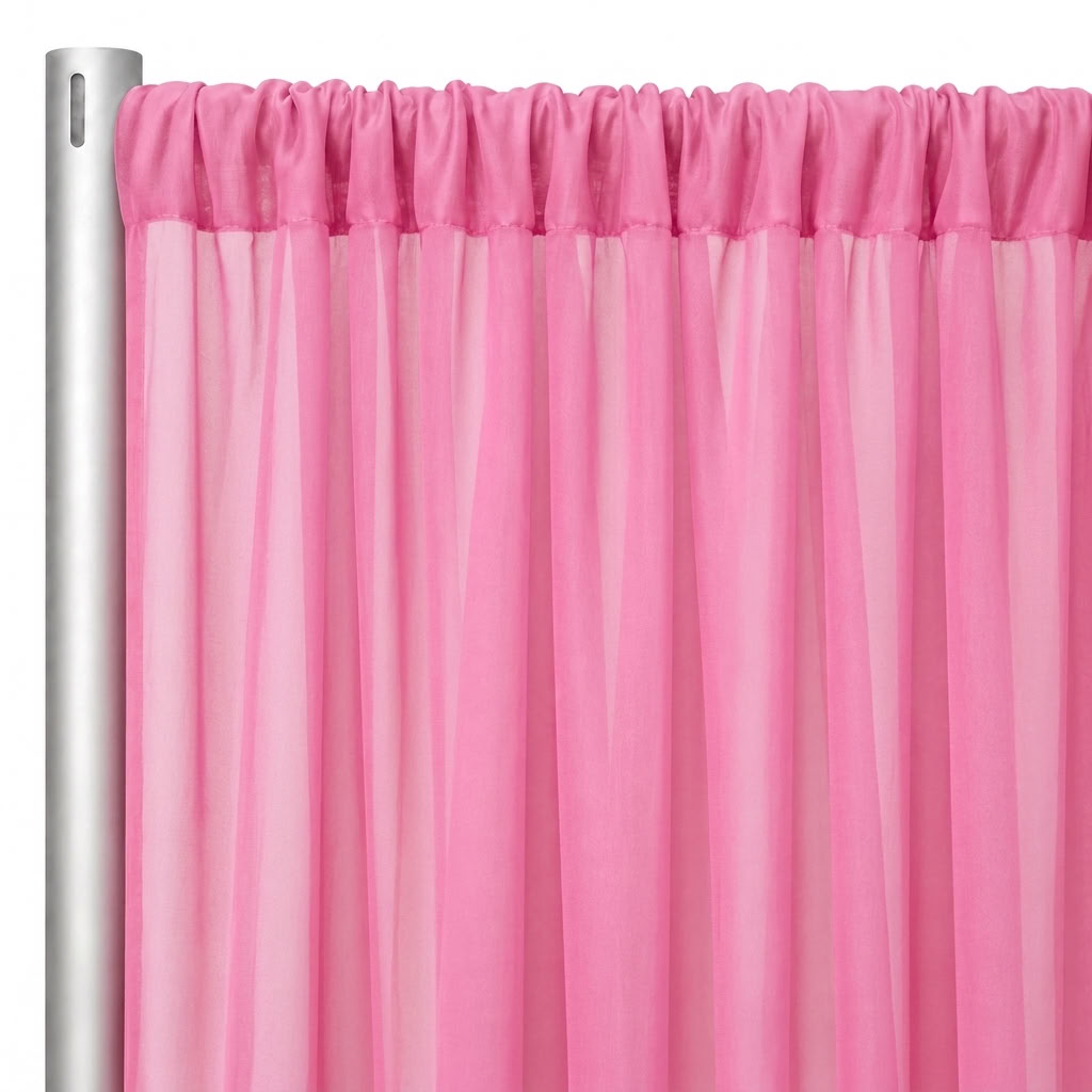 Chiffon Drapery Panel in Bubble/Pink 5500 - hanging panel