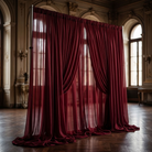 Chiffon Drapery Panel in Red 1190 - drapery view 1