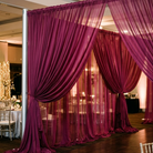 Chiffon Drapery Panel in Magenta 1281 - drapery view 2