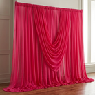 Chiffon Drapery Panel in Fuchsia 1220 - drapery view 3