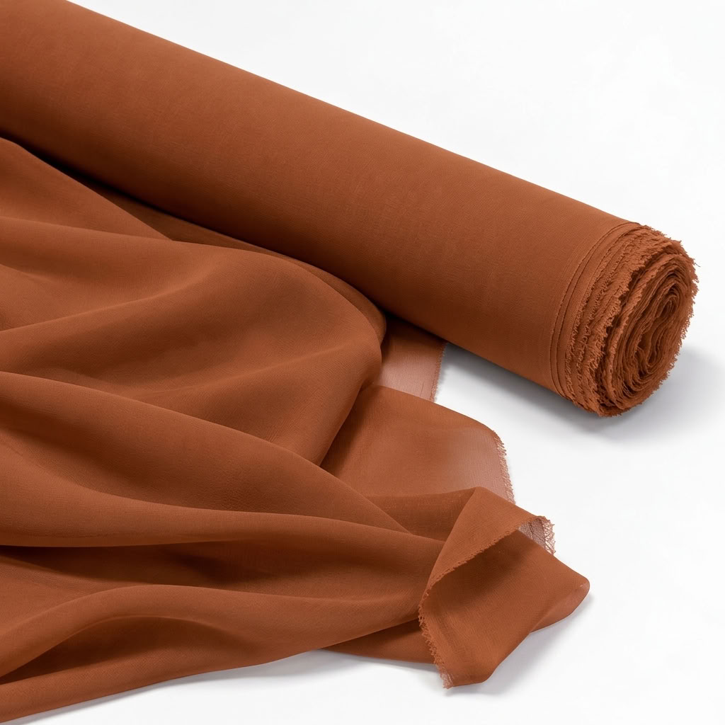 Chiffon Drapery Panel in Copper 0023 - fabric roll