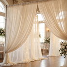 Chiffon Drapery Panel in Ivory 1113 - drapery view 2