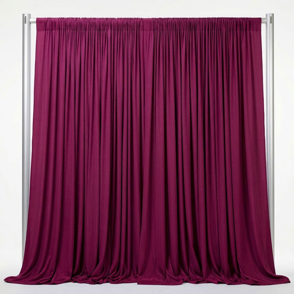 Interlock (Stretch) Drapery Panel in Magenta 1825 - fabric view 2