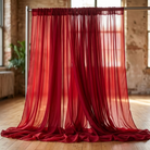 Chiffon Drapery Panel in Red/Lipstck 1193 - drapery view 1