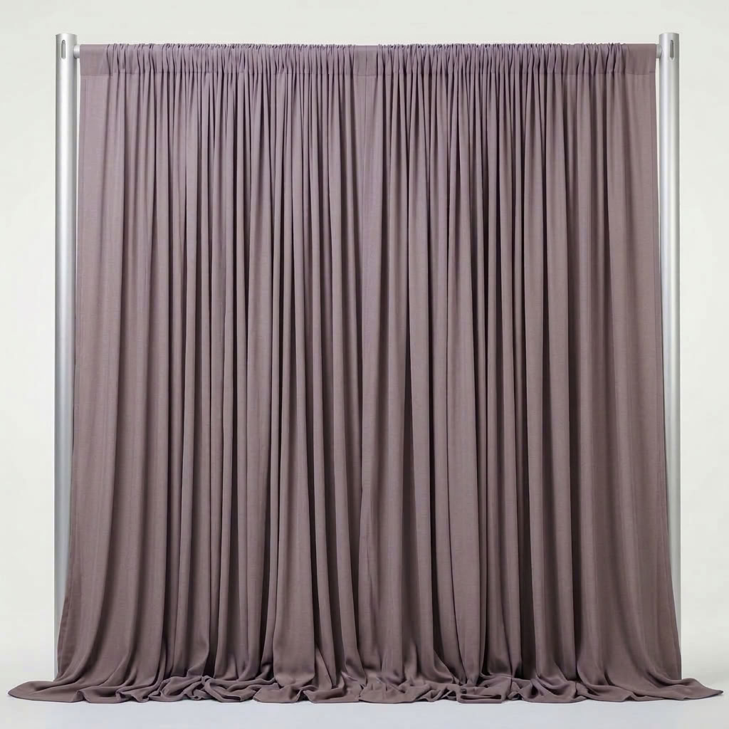 Interlock (Stretch) Drapery Panel in Mauve 1804 - fabric view 2