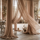 Chiffon Drapery Panel in Taupe 9017 - drapery view 2