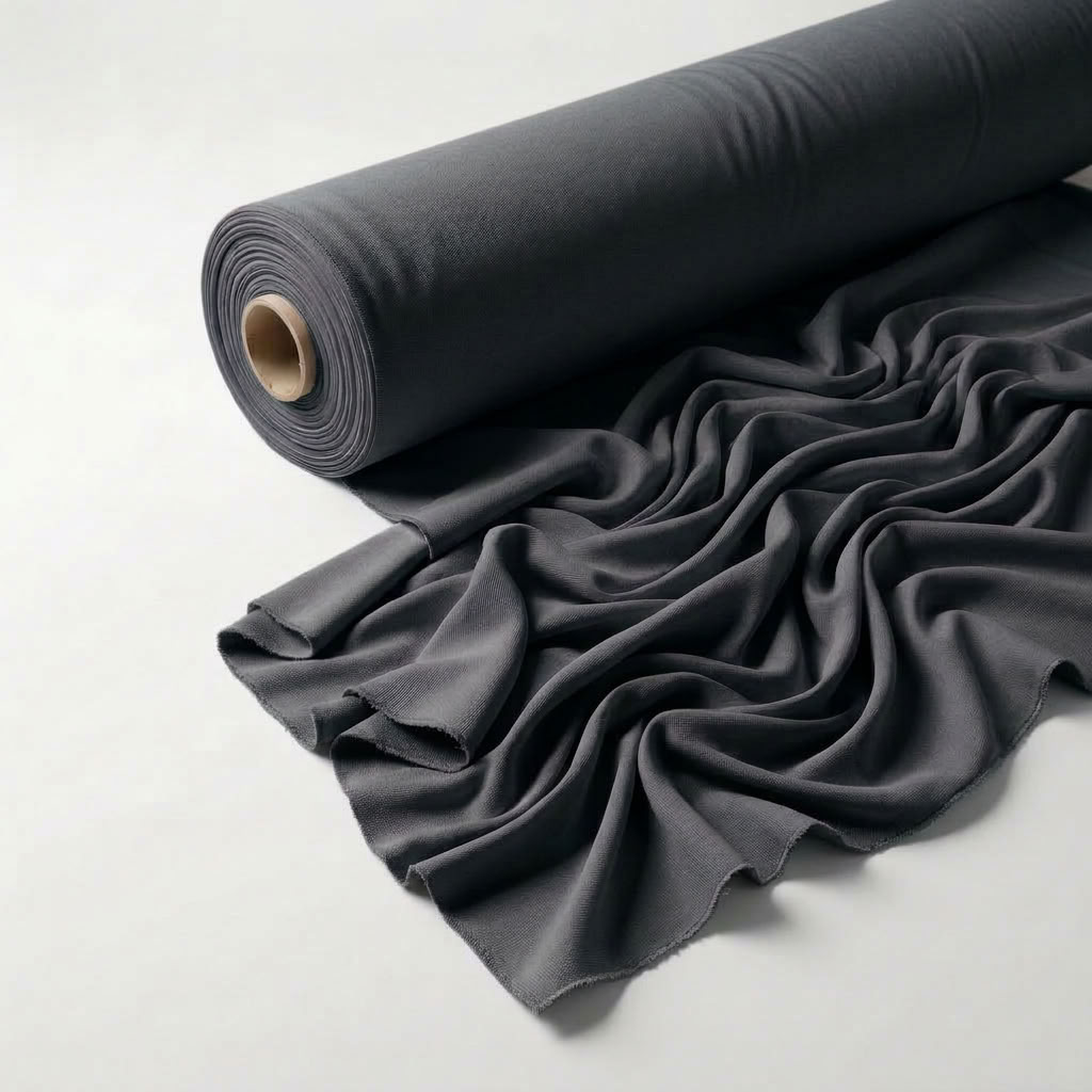 Interlock (Stretch) Wholesale Fabric in Charcoal 1149 - fabric roll
