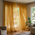 Chiffon Drapery Panel in Gold 1189 - drapery view 7